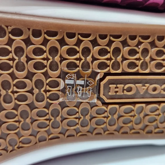 NWT Coach Monogram Barrett Signature C Sneakers A4508 Size 10 in Berry Multi - Picture 2 of 14